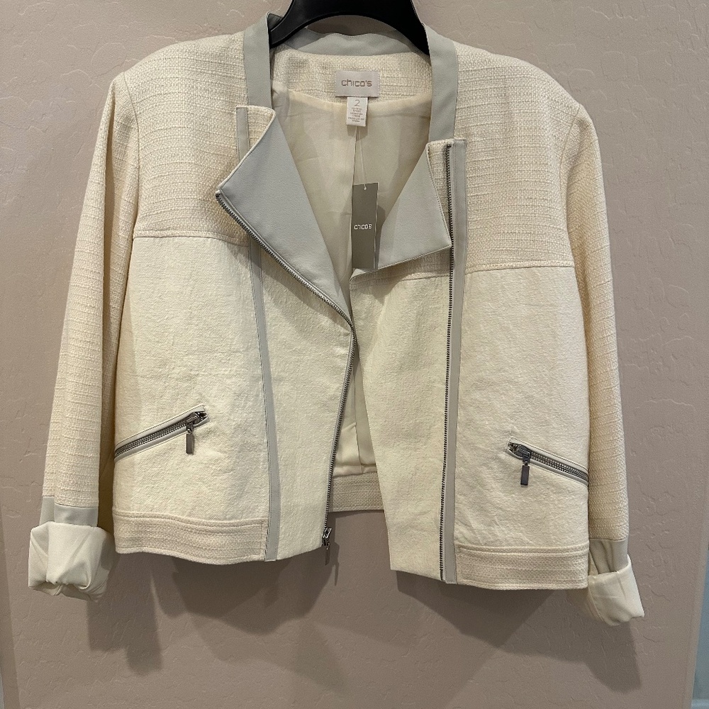 Chicos Size 2 cream jacket